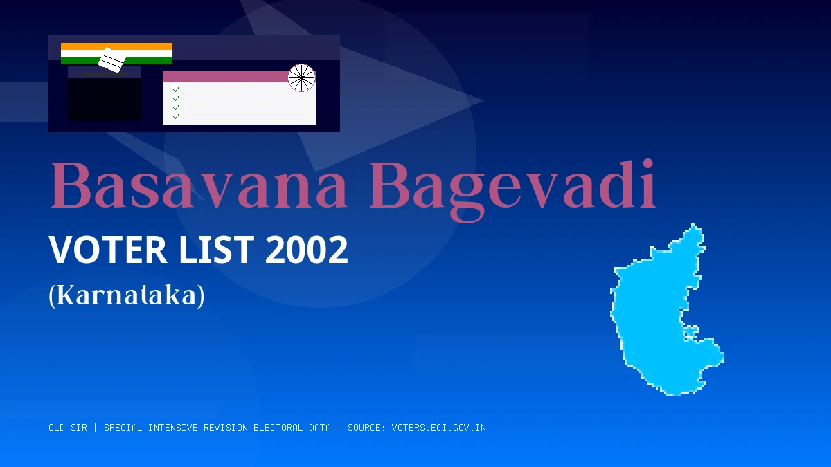 Basavana Bagevadi Voter List 2002 PDF Download Karnataka