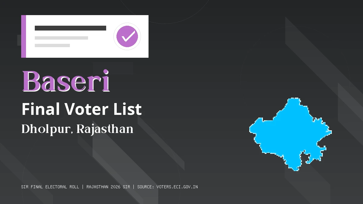 Baseri Final Voter List Rajasthan