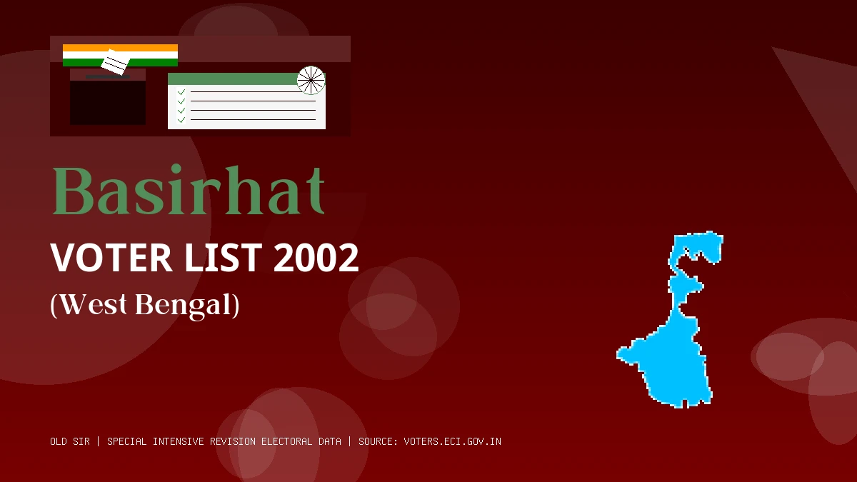 Basirhat Voter List 2002 PDF Download West Bengal