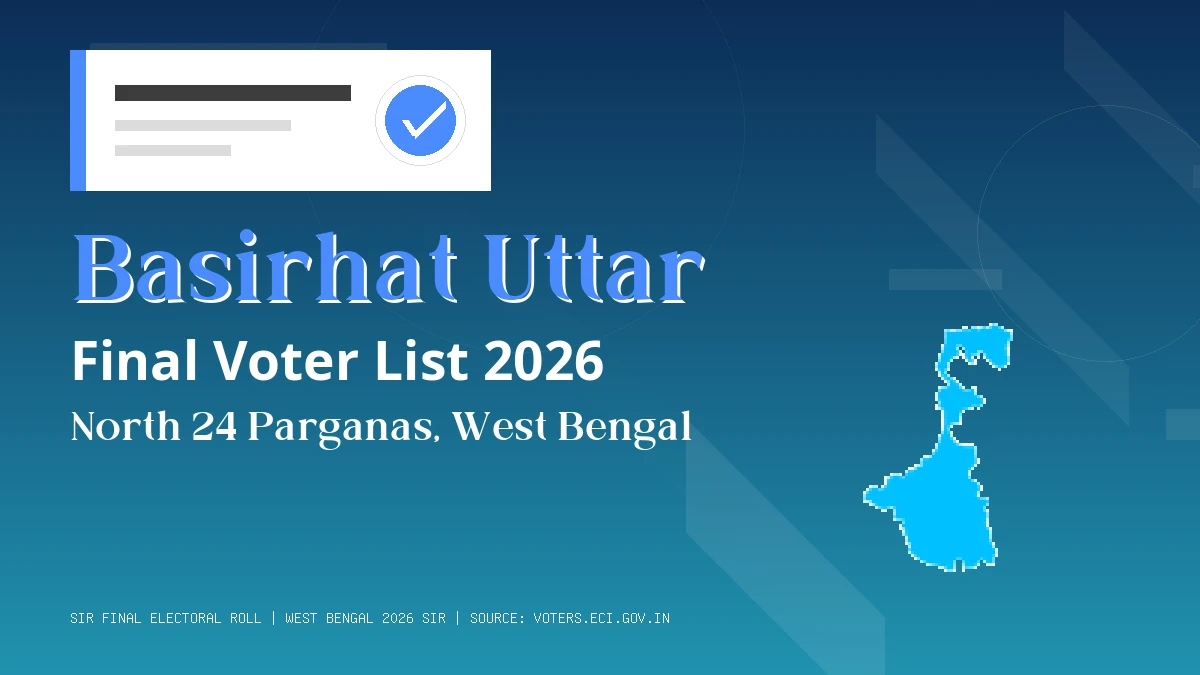 Basirhat Uttar Final Voter List 2026 West Bengal