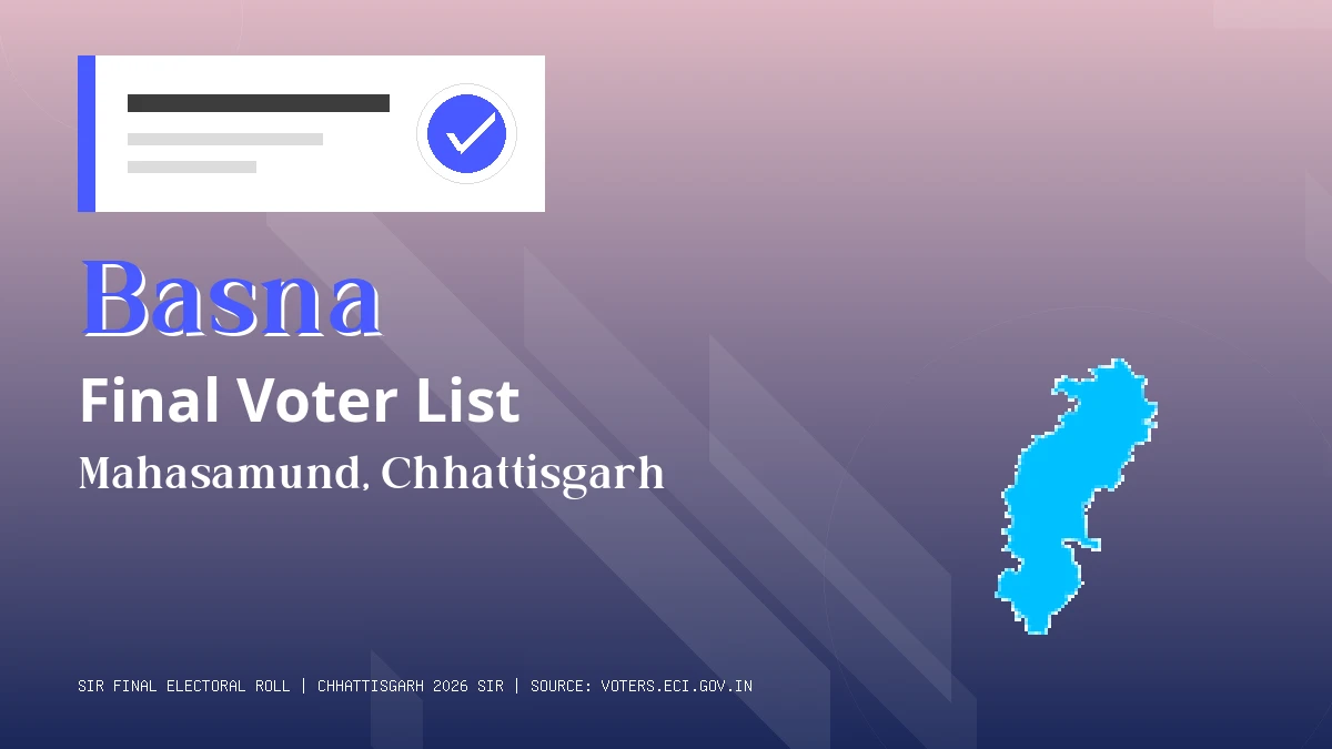 Basna Final Voter List Chhattisgarh