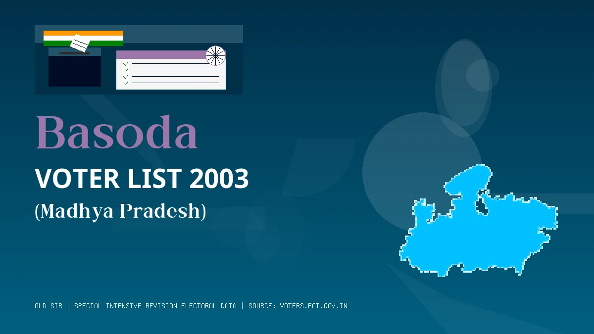 Basoda Voter List 2003 PDF Download Madhya Pradesh