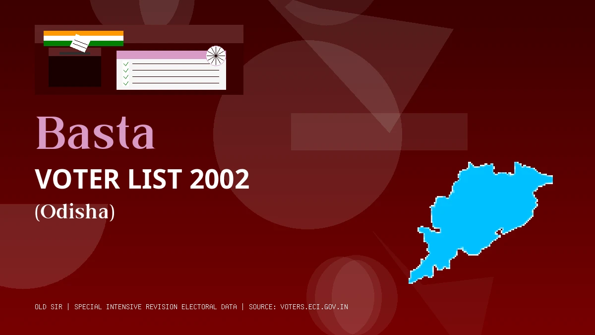 Basta Voter List 2002 PDF Download Odisha