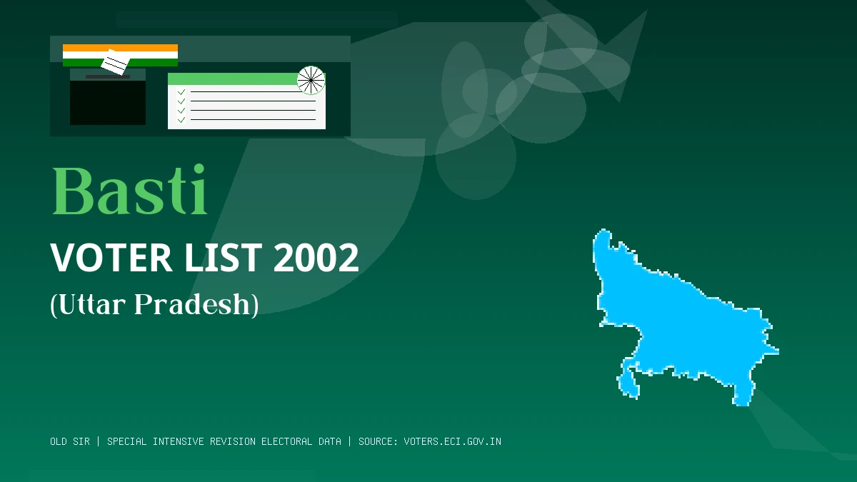 Basti Voter List 2002 PDF Download Uttar Pradesh