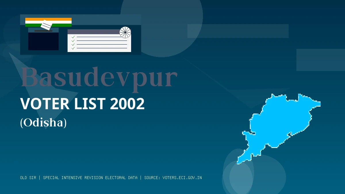 Basudevpur Voter List 2002 PDF Download Odisha
