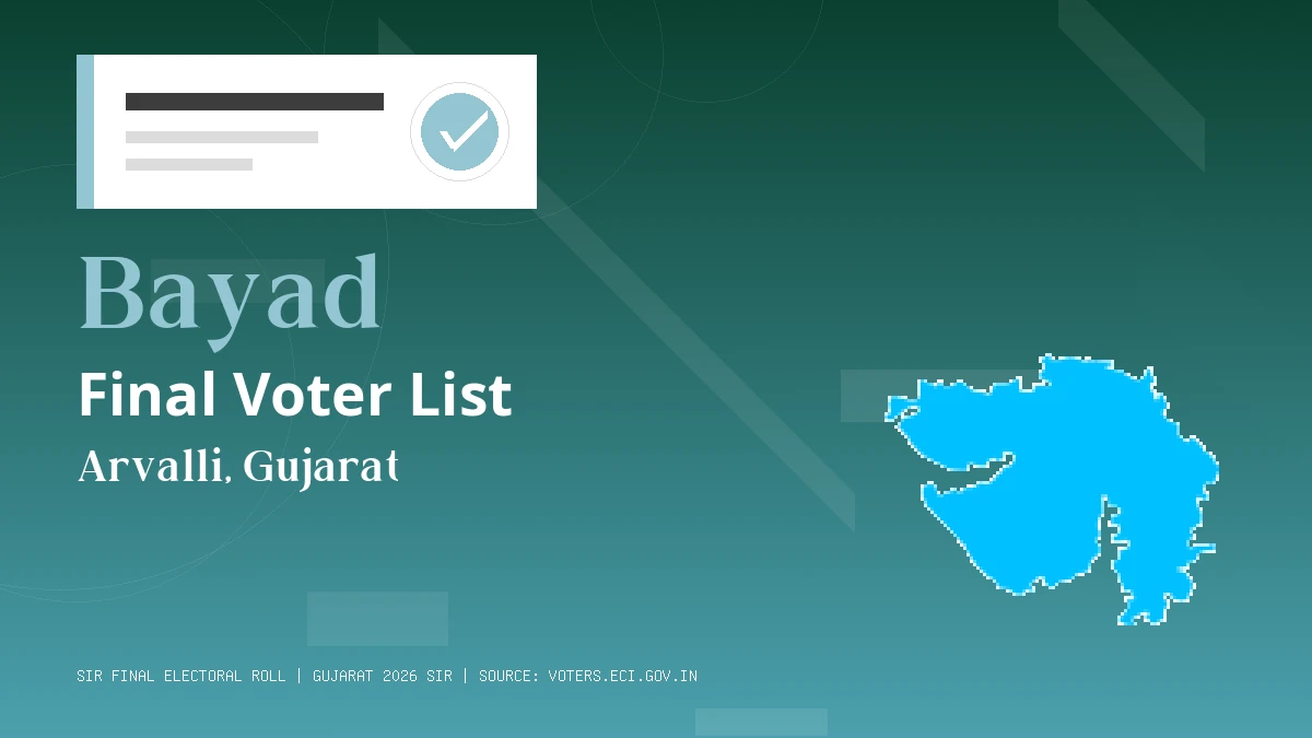Bayad Final Voter List Gujarat