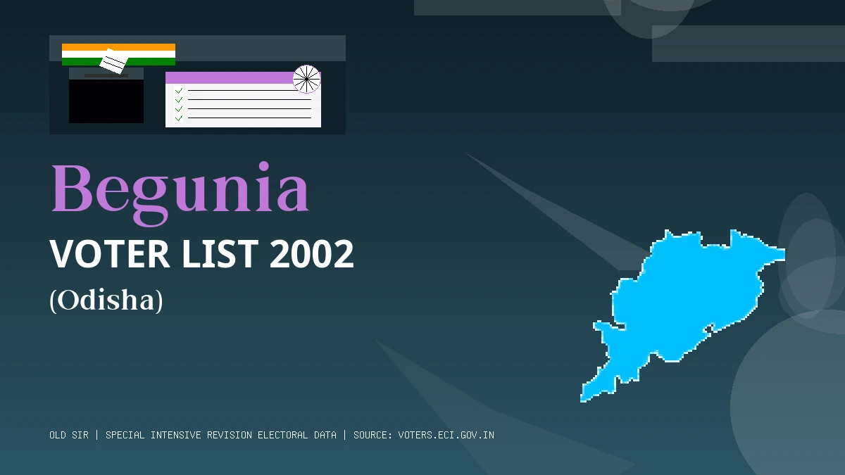 Begunia Voter List 2002 PDF Download Odisha