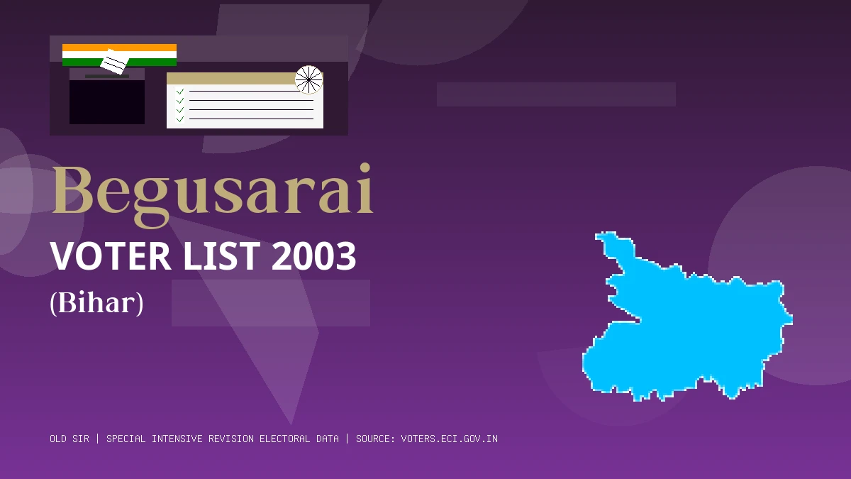 Begusarai Voter List 2003 PDF Download Bihar