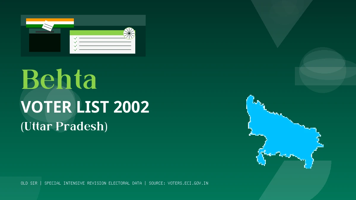 Behta Voter List 2002 PDF Download Uttar Pradesh