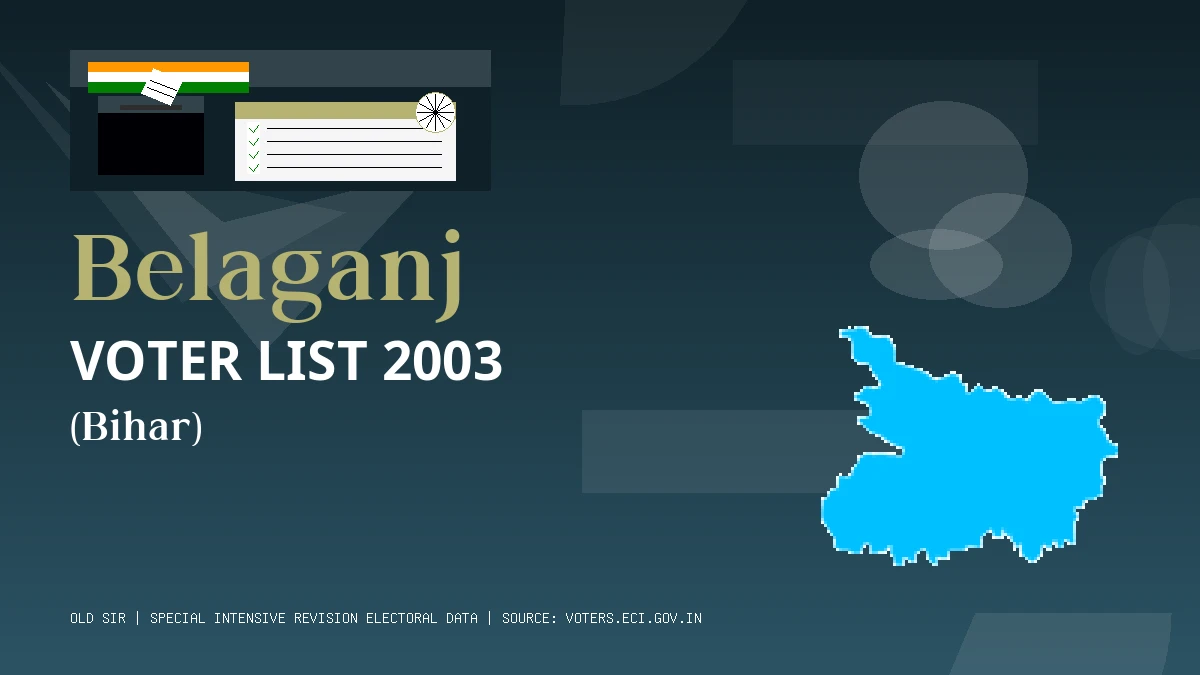 Belaganj Voter List 2003 PDF Download Bihar