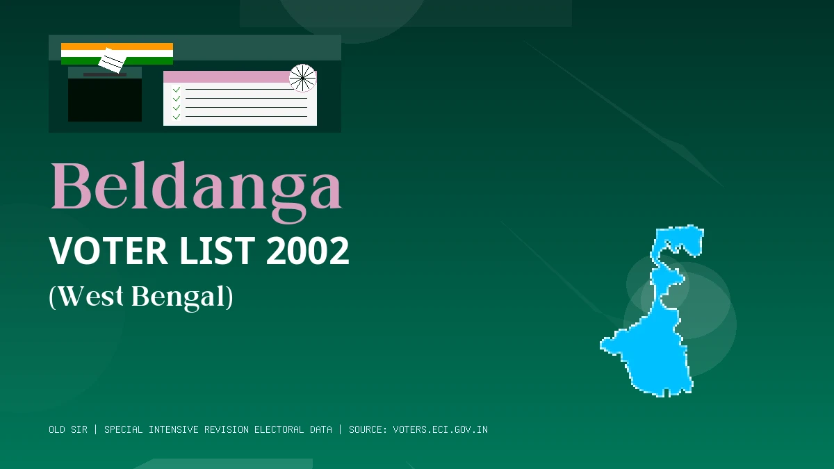 Beldanga Voter List 2002 PDF Download West Bengal
