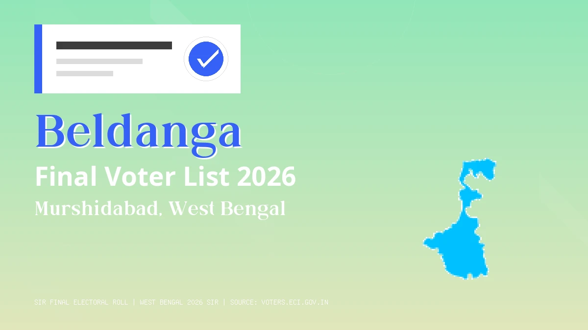 Beldanga Final Voter List 2026 West Bengal