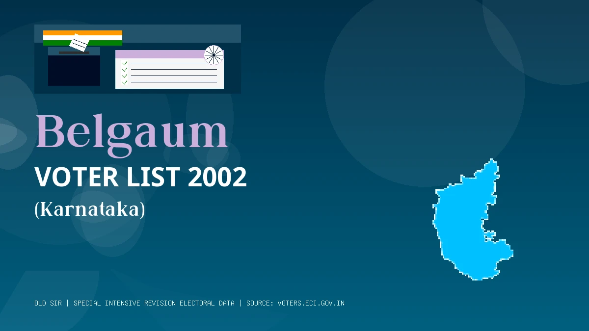 Belgaum Voter List 2002 PDF Download Karnataka