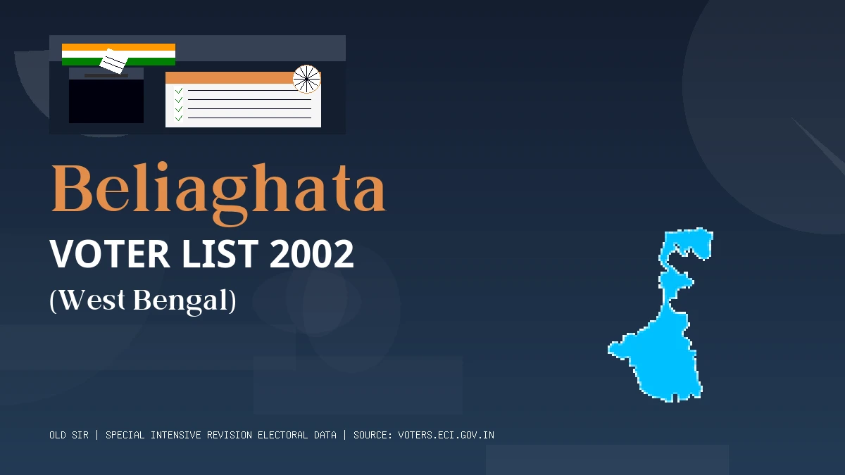 Beliaghata Voter List 2002 PDF Download West Bengal