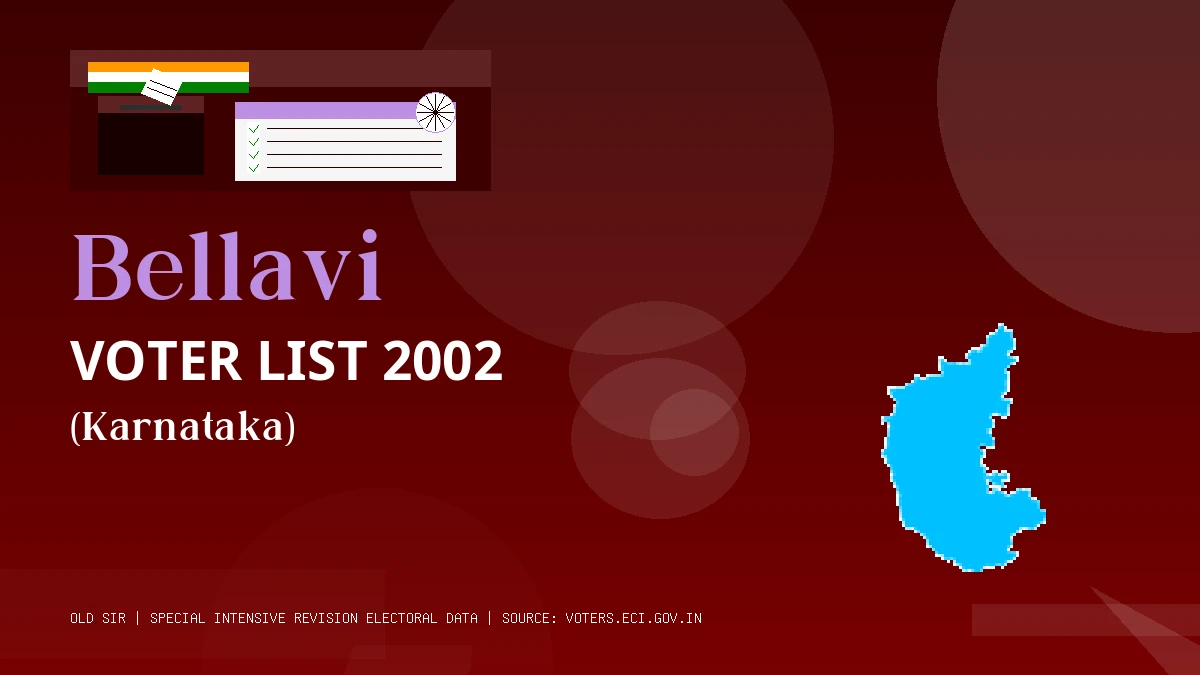 Bellavi Voter List 2002 PDF Download Karnataka