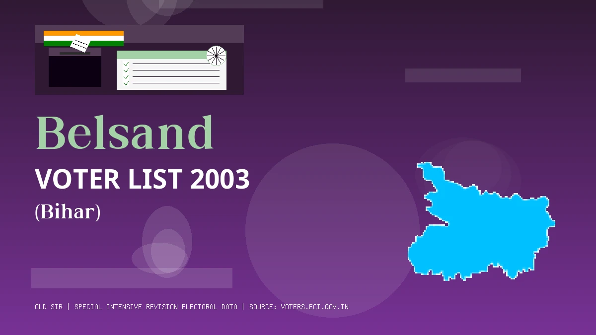 Belsand Voter List 2003 PDF Download Bihar