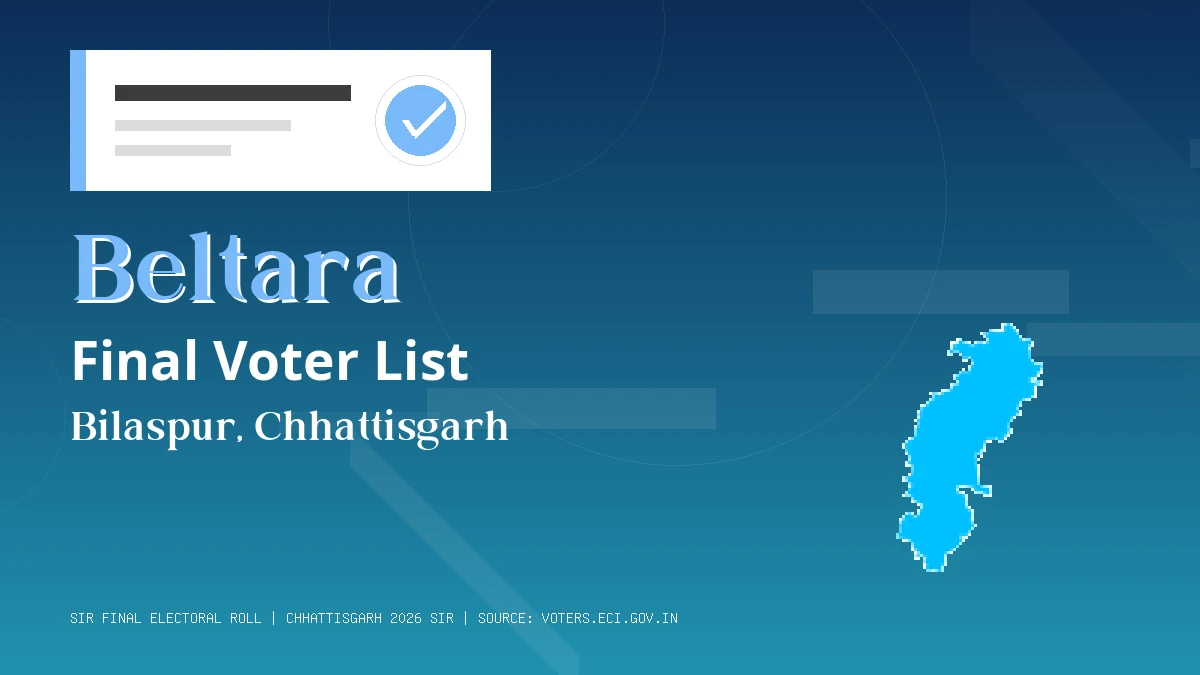 Beltara Final Voter List Chhattisgarh