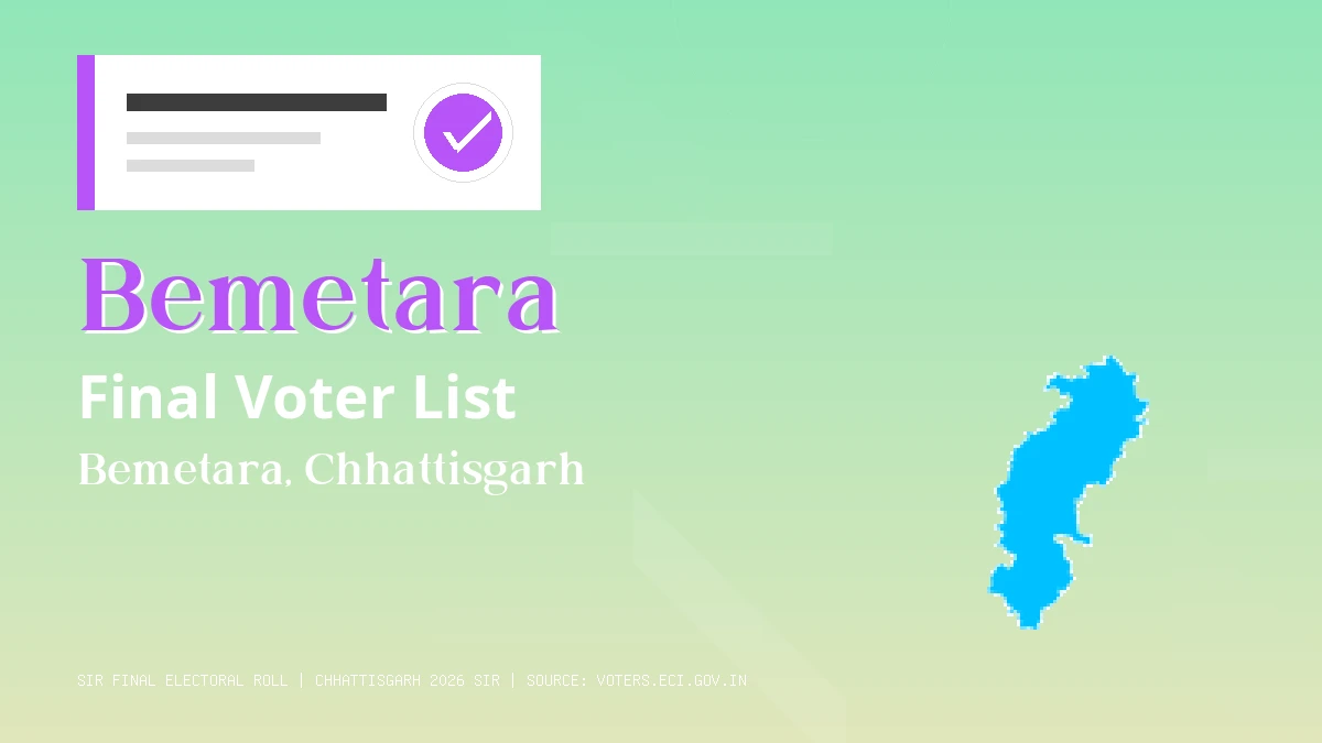 Bemetara Final Voter List Chhattisgarh