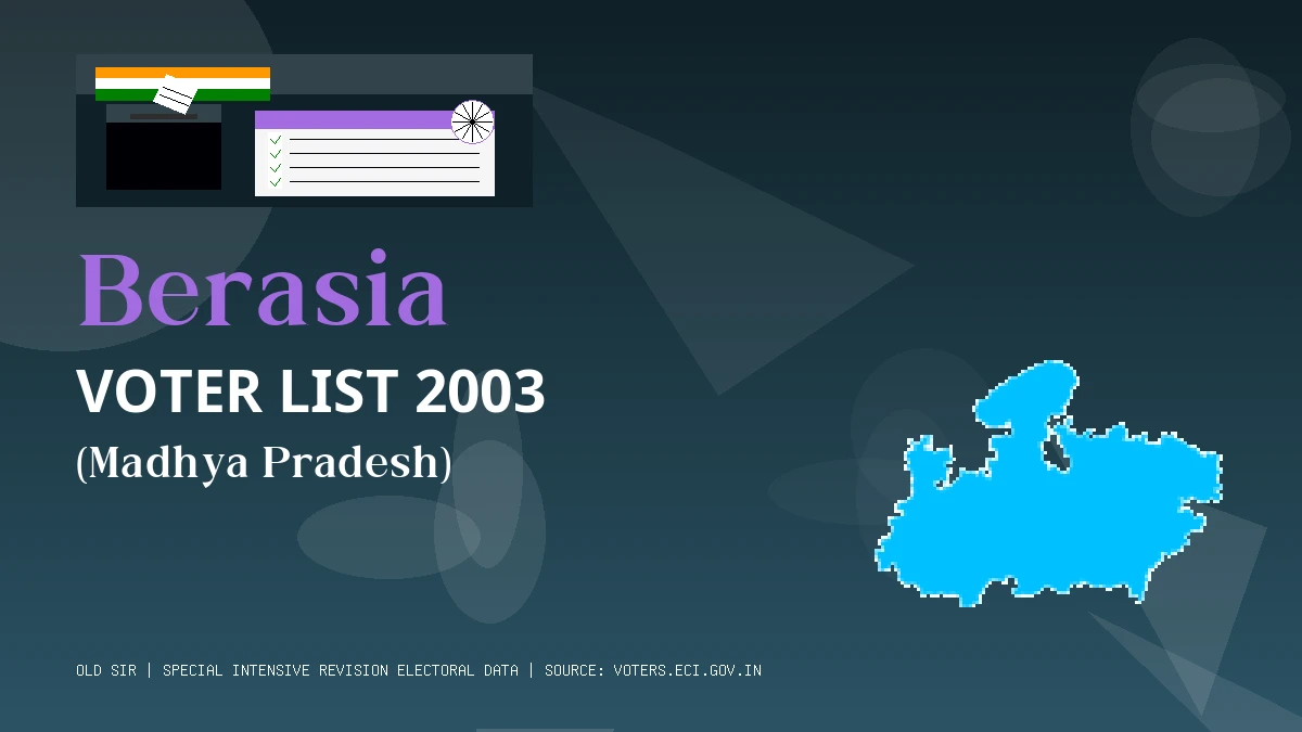 Berasia Voter List 2003 PDF Download Madhya Pradesh
