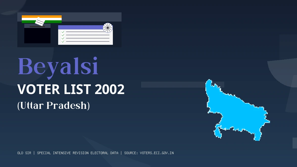 Beyalsi Voter List 2002 PDF Download Uttar Pradesh