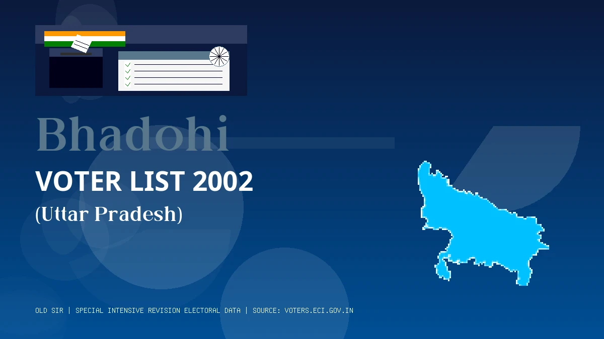 Bhadohi Voter List 2002 PDF Download Uttar Pradesh
