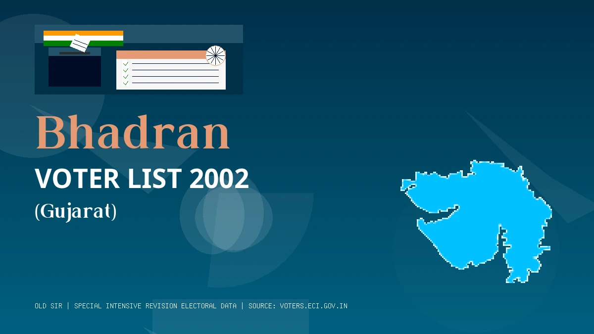 Bhadran Voter List 2002 PDF Download Gujarat