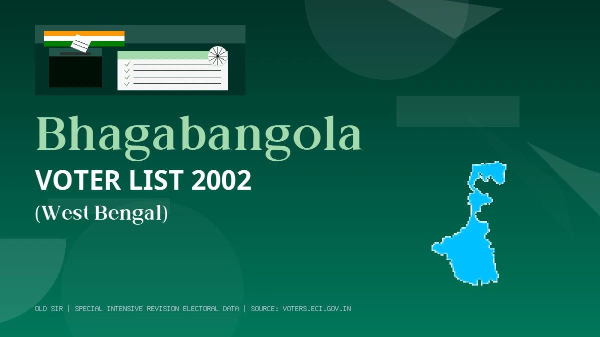 Bhagabangola Voter List 2002 PDF Download West Bengal