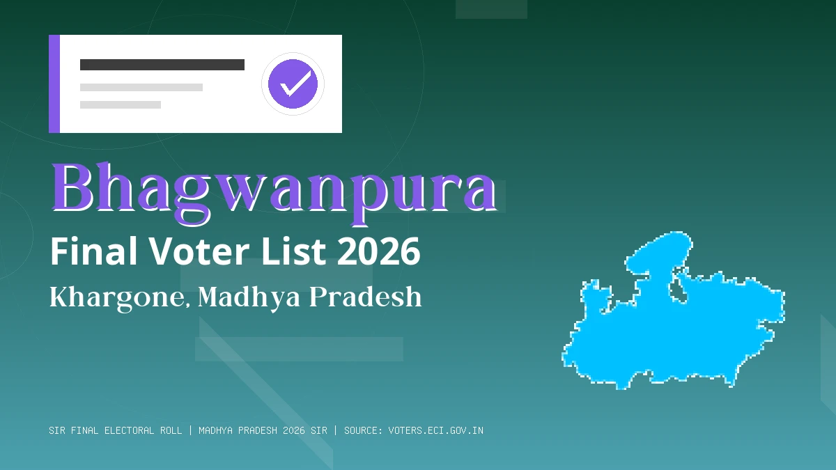 Bhagwanpura Final Voter List 2026 Madhya Pradesh