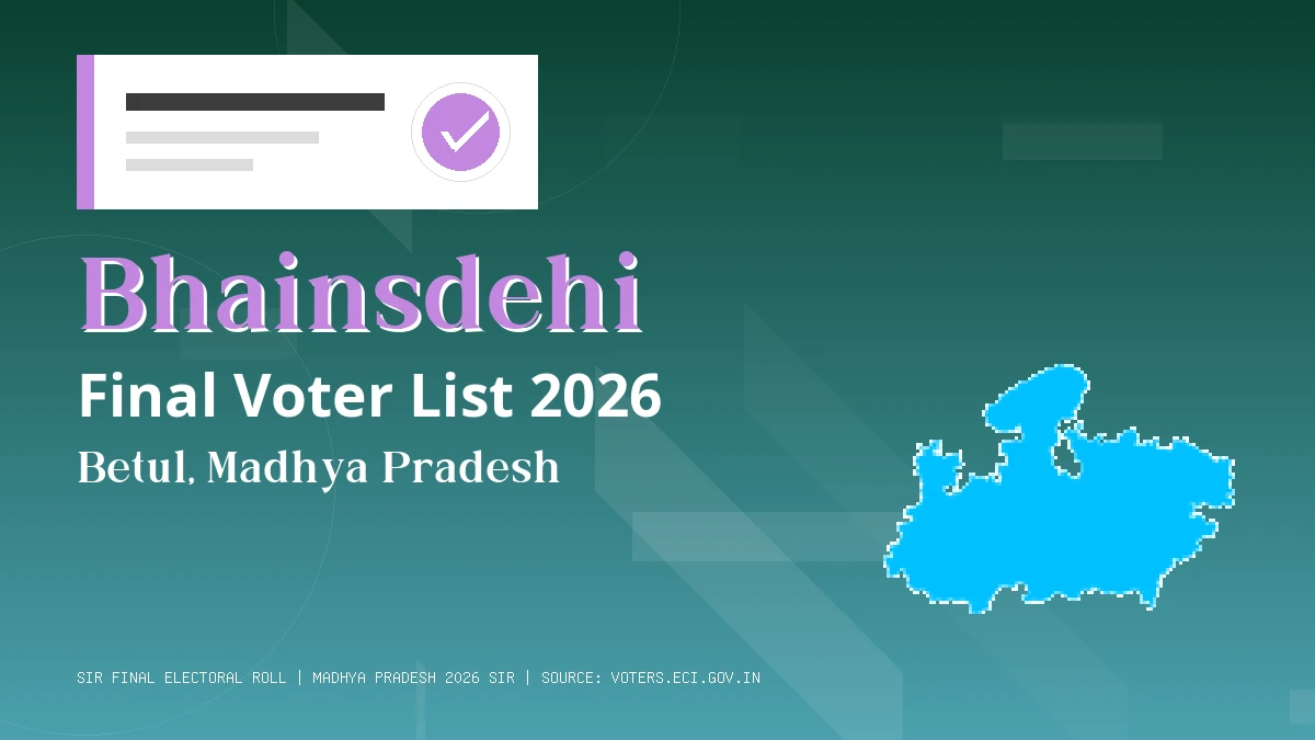 Bhainsdehi Final Voter List 2026 Madhya Pradesh