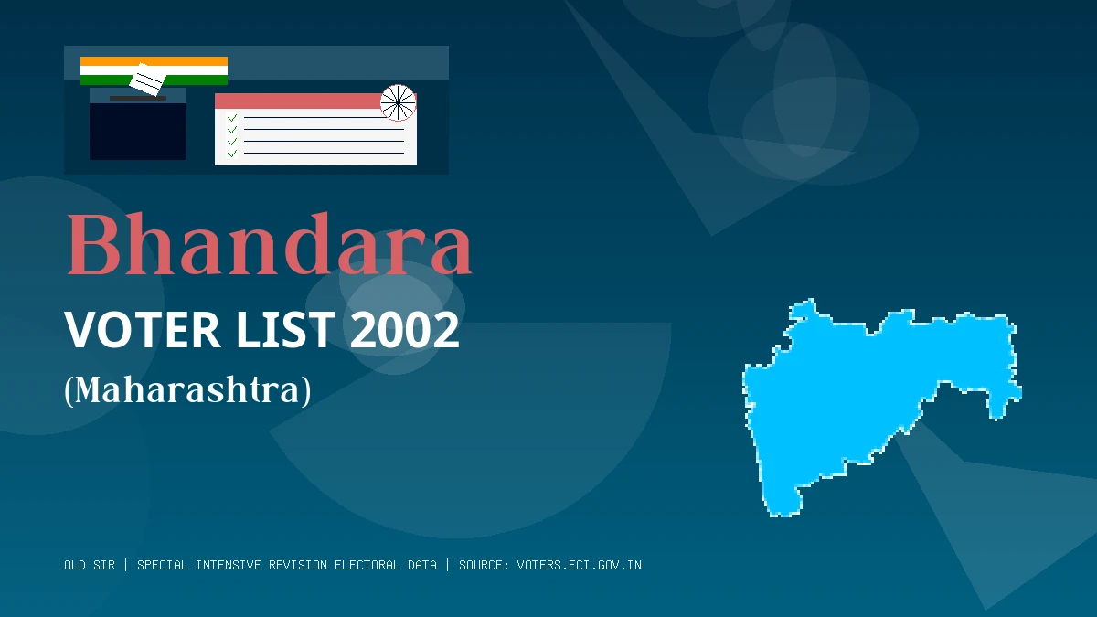 Bhandara Voter List 2002 PDF Download Maharashtra