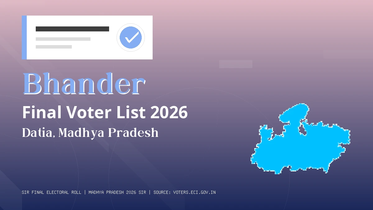 Bhander Final Voter List 2026 Madhya Pradesh