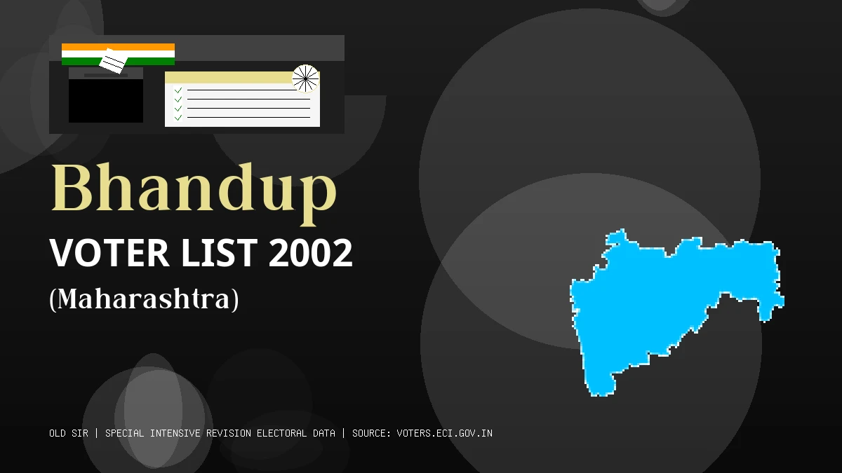 Bhandup Voter List 2002 PDF Download Maharashtra