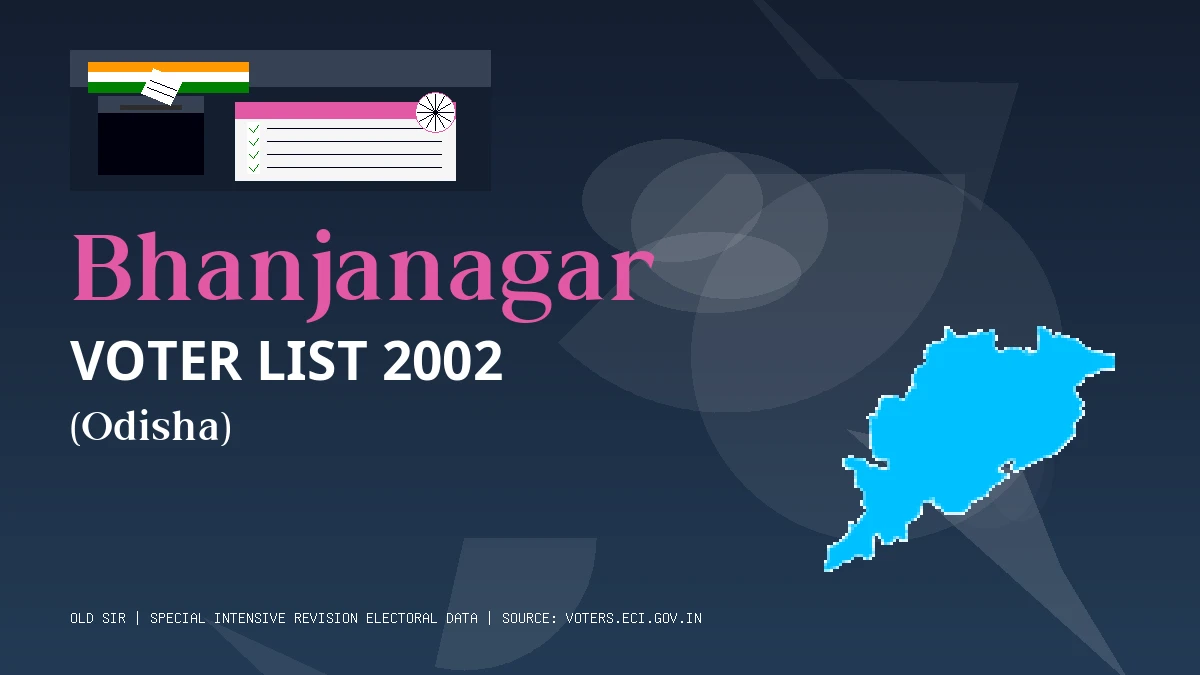 Bhanjanagar Voter List 2002 PDF Download Odisha