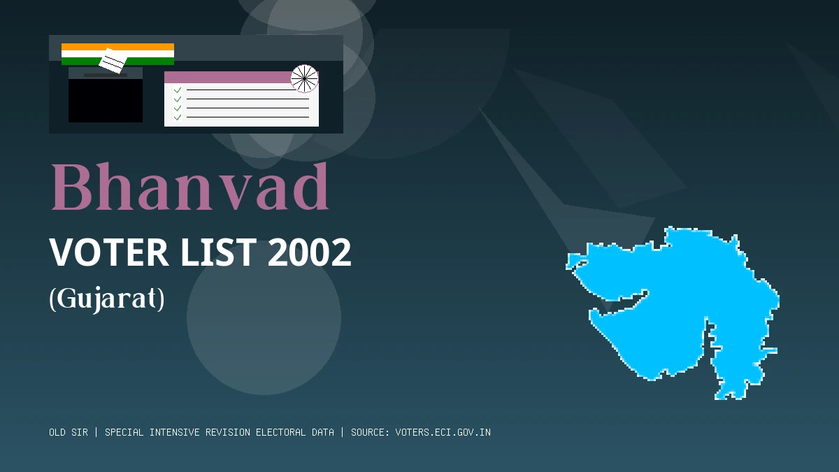 Bhanvad Voter List 2002 PDF Download Gujarat