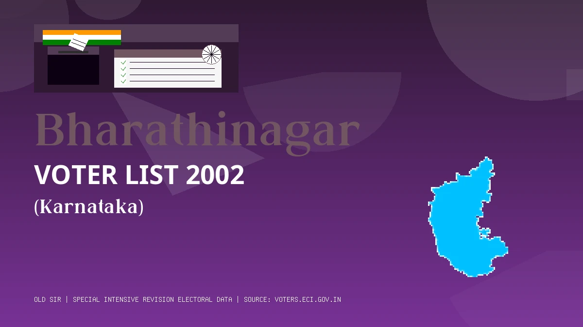 Bharathinagar Voter List 2002 PDF Download Karnataka