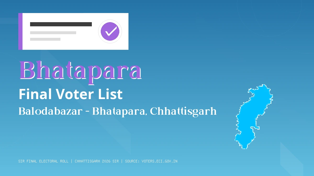 Bhatapara Final Voter List Chhattisgarh