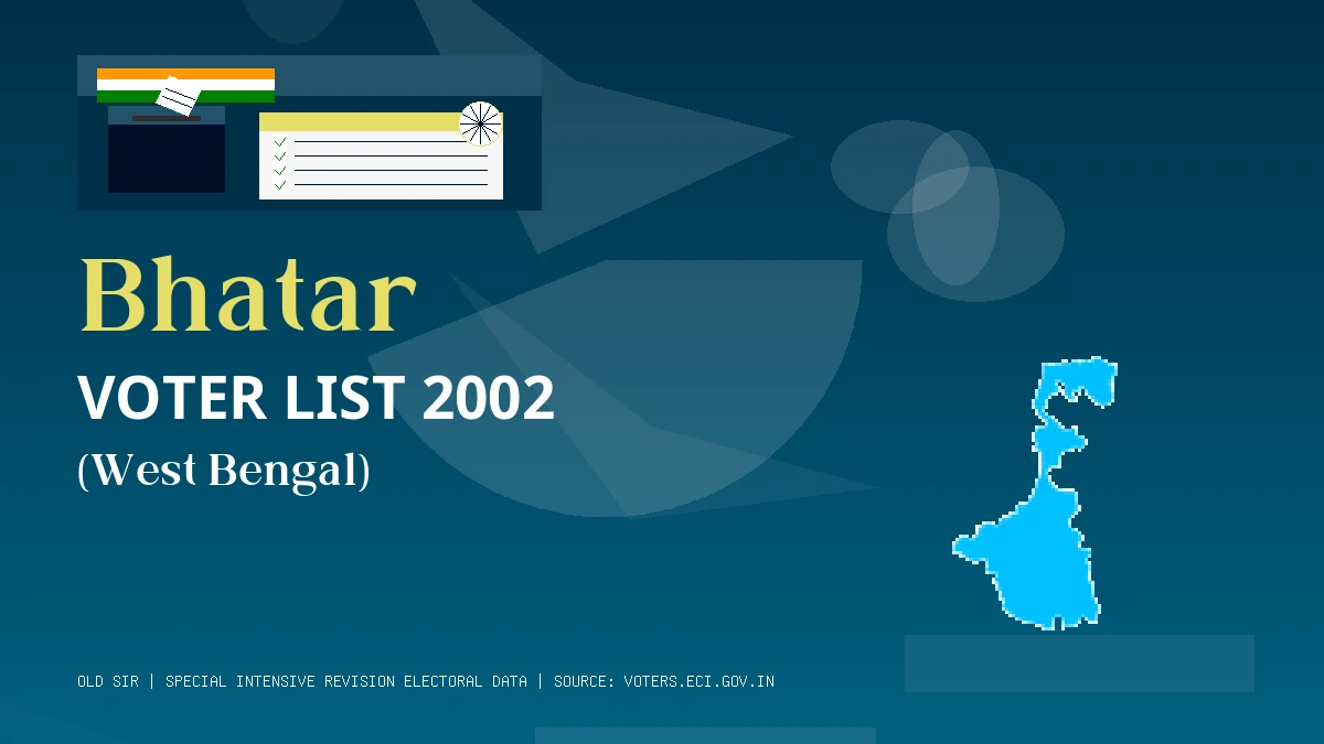Bhatar Voter List 2002 PDF Download West Bengal