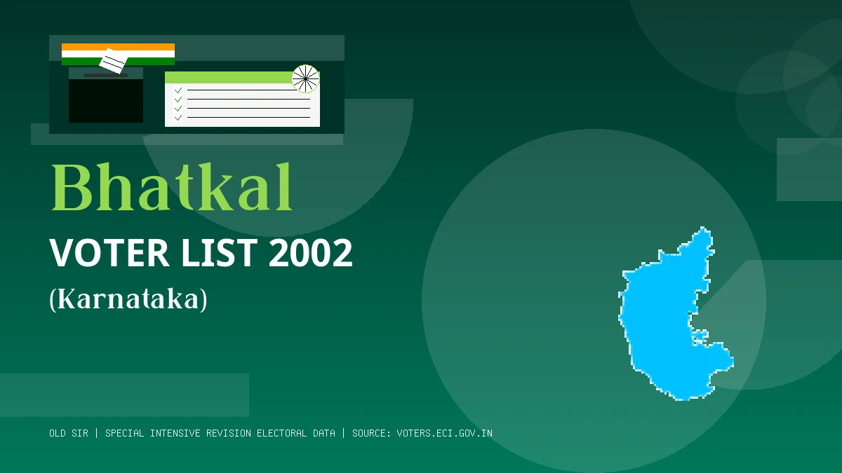Bhatkal Voter List 2002 PDF Download Karnataka