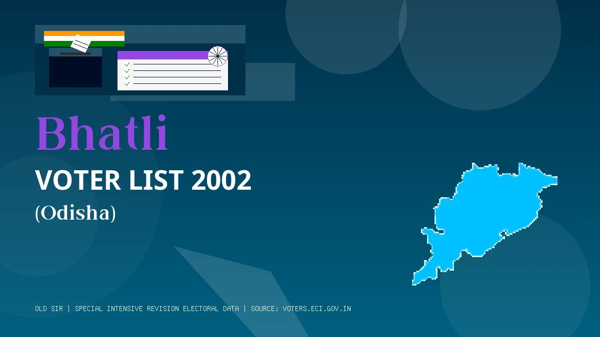 Bhatli Voter List 2002 PDF Download Odisha