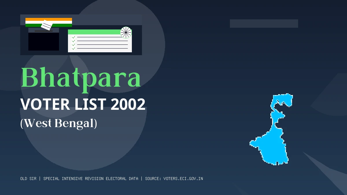 Bhatpara Voter List 2002 PDF Download West Bengal