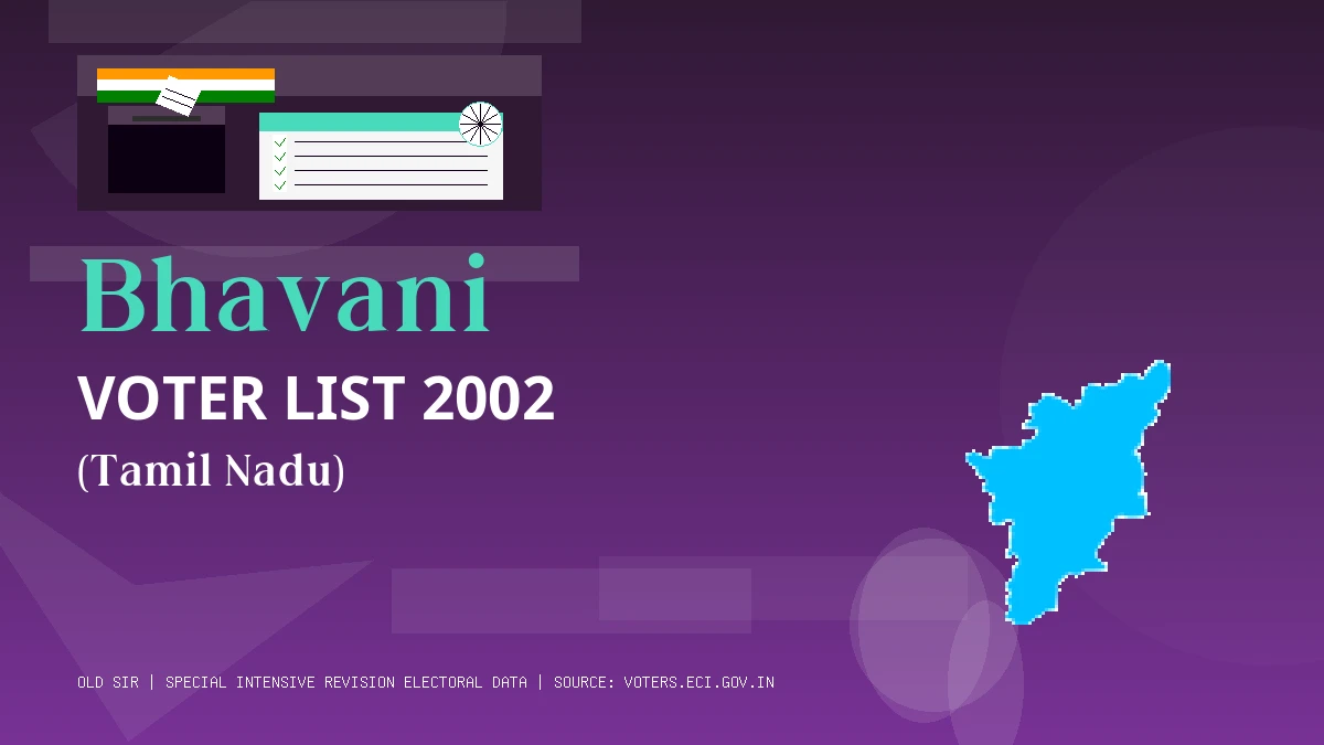 Bhavani Voter List 2002 PDF Download Tamil Nadu