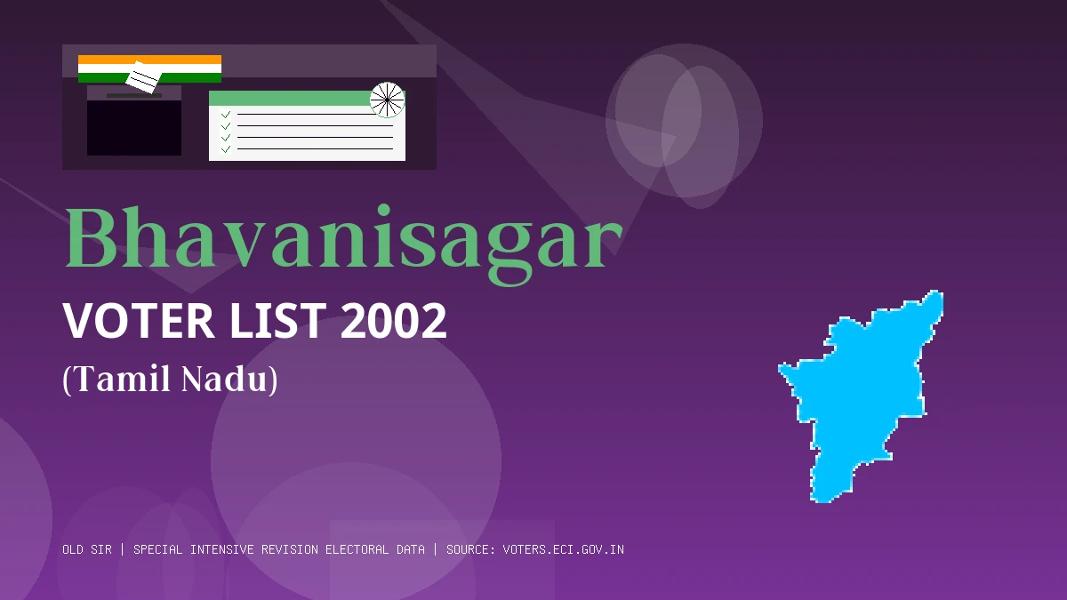 Bhavanisagar Voter List 2002 PDF Download Tamil Nadu