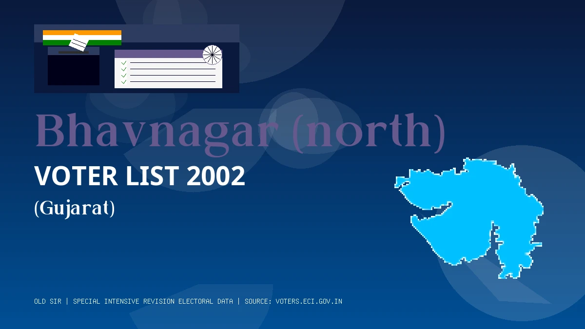 Bhavnagar (north) Voter List 2002 PDF Download Gujarat