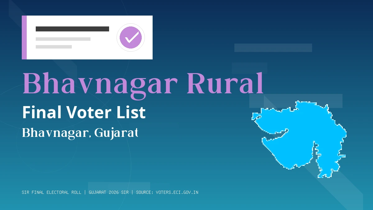 Bhavnagar Rural Final Voter List Gujarat