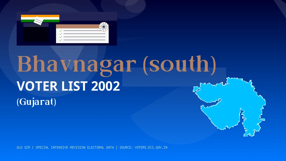 Bhavnagar (south) Voter List 2002 PDF Download Gujarat