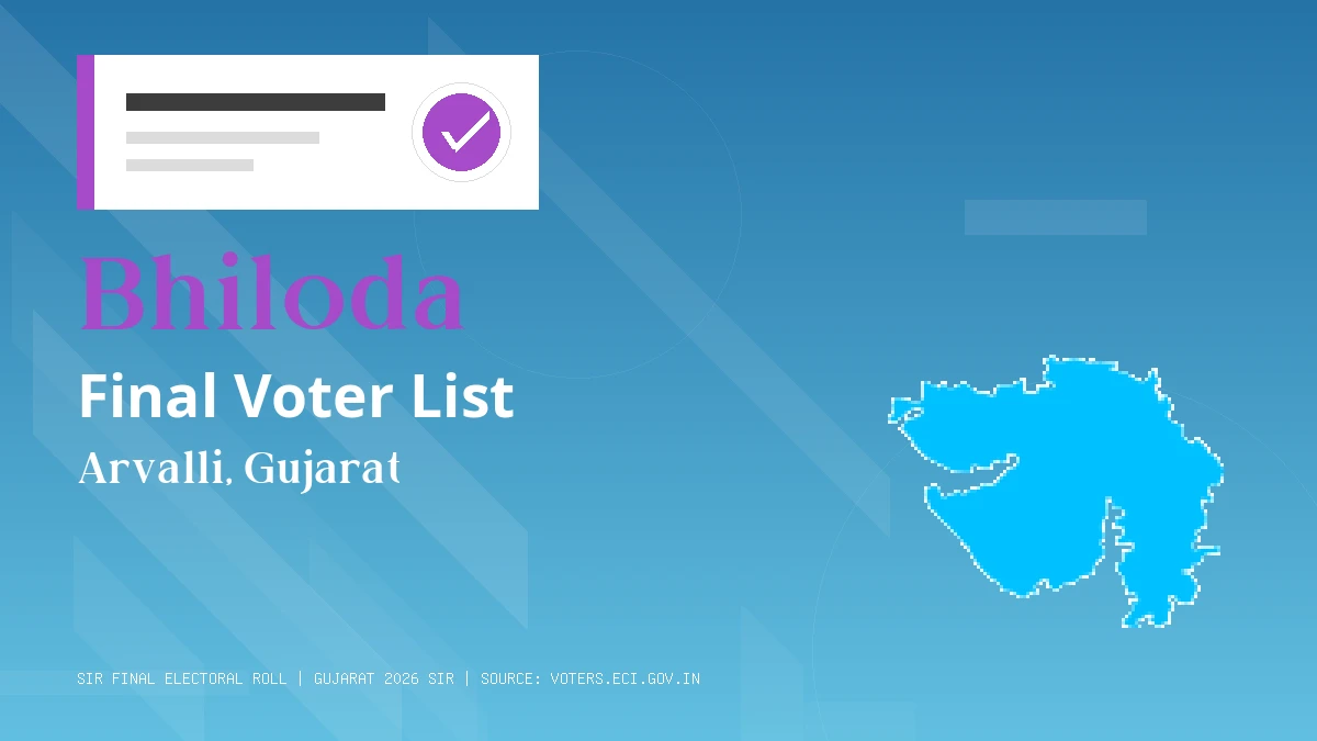 Bhiloda Final Voter List Gujarat