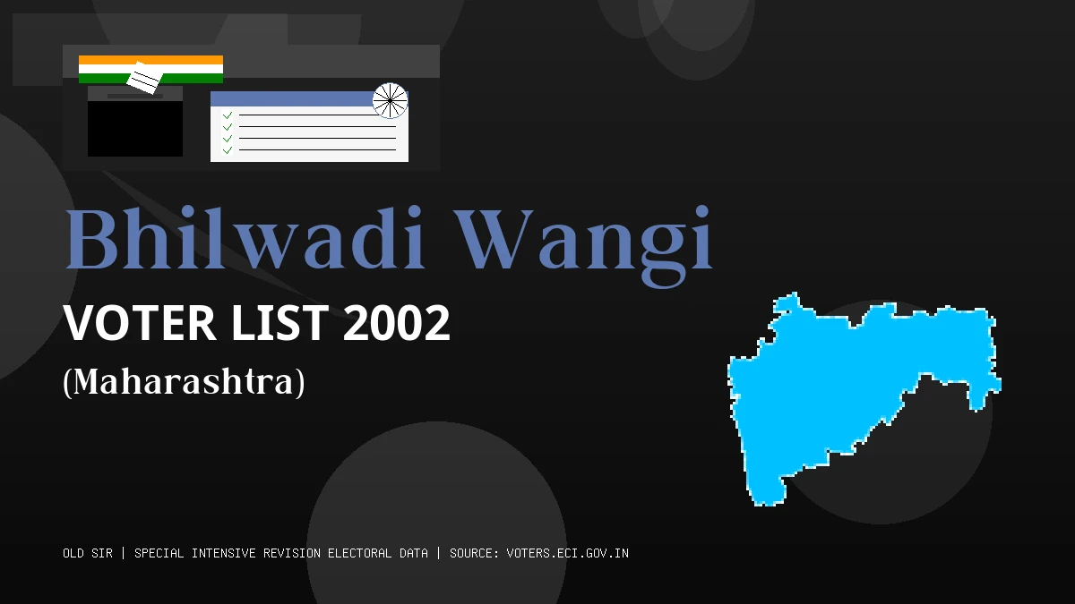 Bhilwadi Wangi Voter List 2002 PDF Download Maharashtra