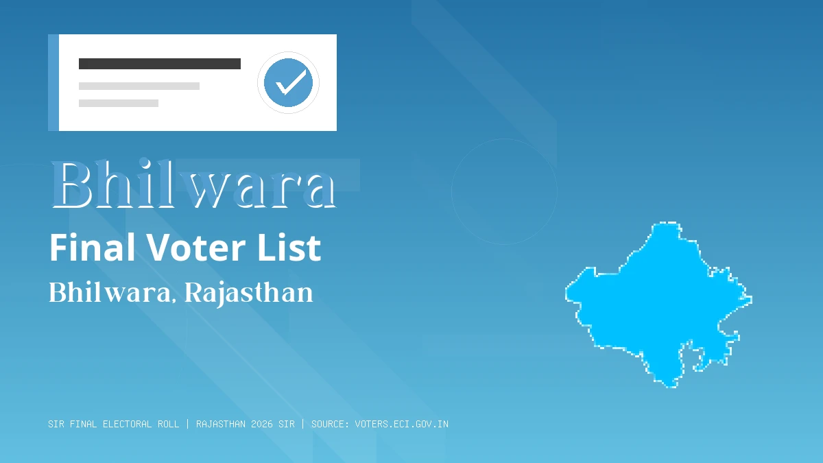 Bhilwara Final Voter List Rajasthan