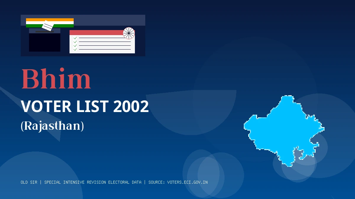 Bhim Voter List 2002 PDF Download Rajasthan