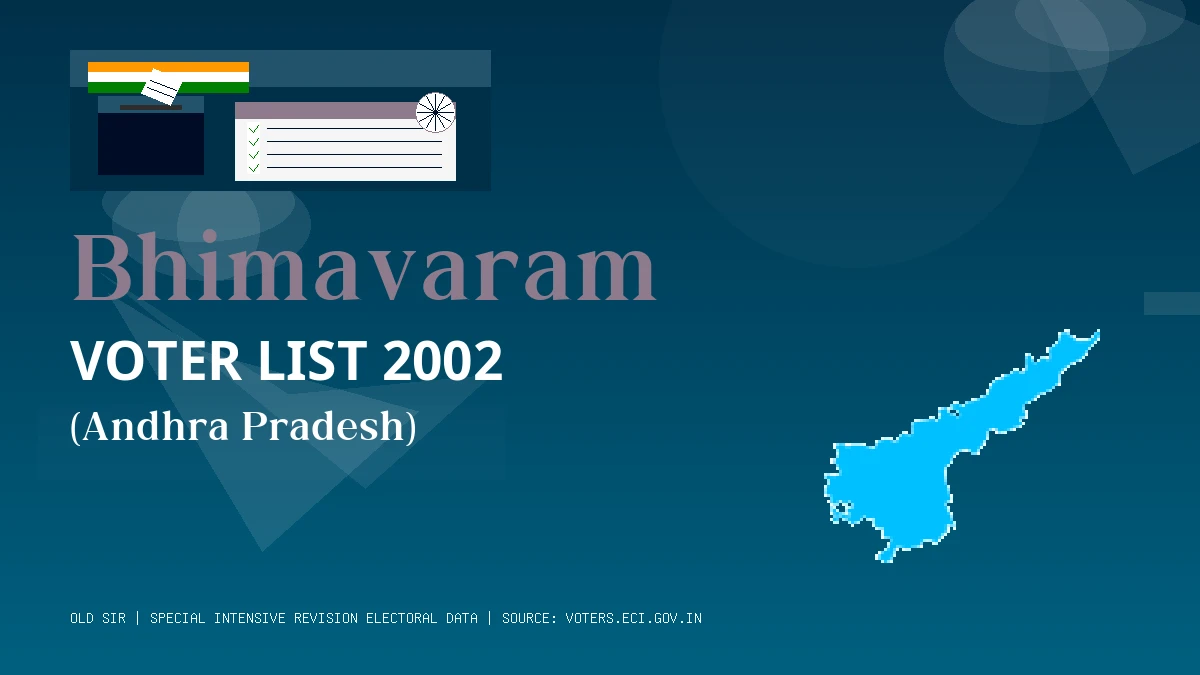Bhimavaram Voter List 2002 PDF Download Andhra Pradesh